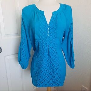 Counterparts Turquoise Blouse